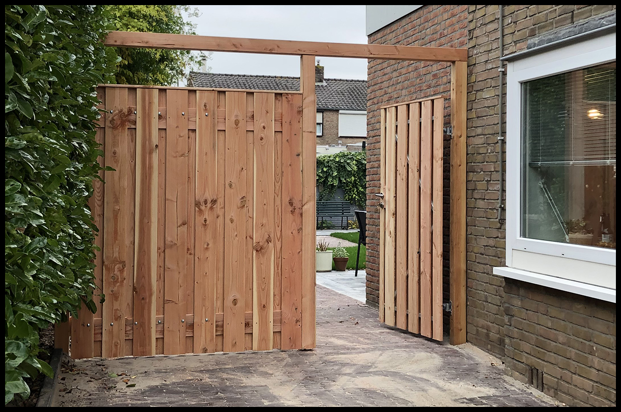 schutting op maat poort De Deense Timmerman Nijmegen Weurt